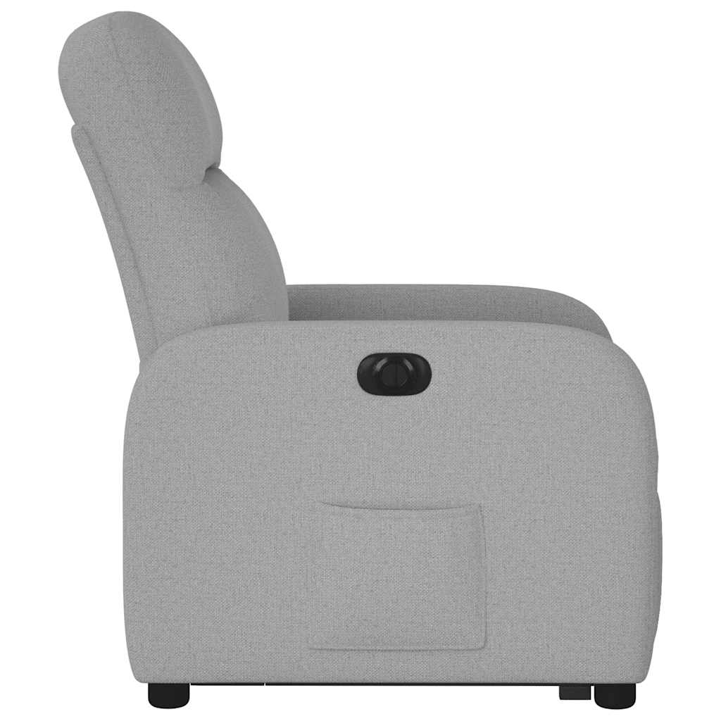 vidaXL Sillón eléctrico reclinable elevable de tela gris nube