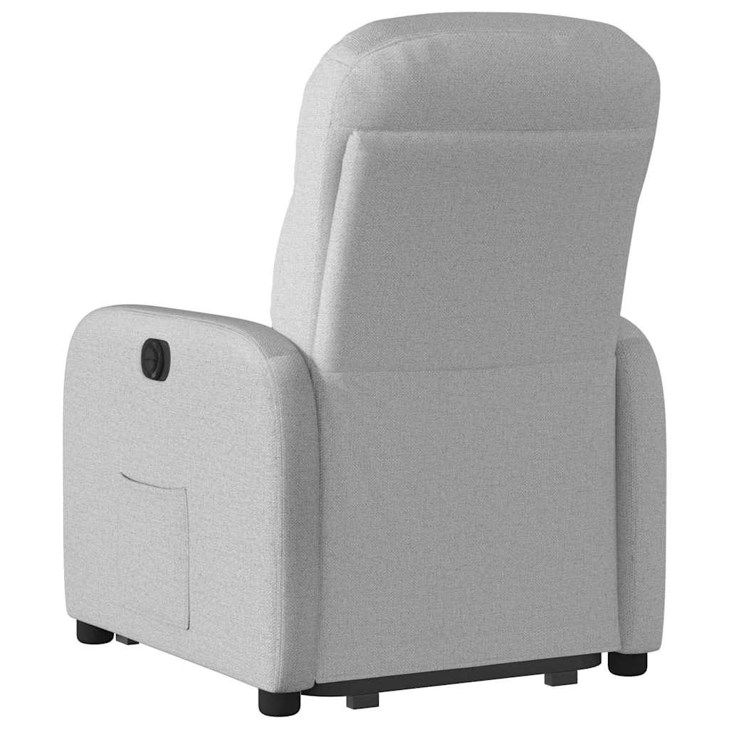 vidaXL Sillón eléctrico reclinable elevable de tela gris nube