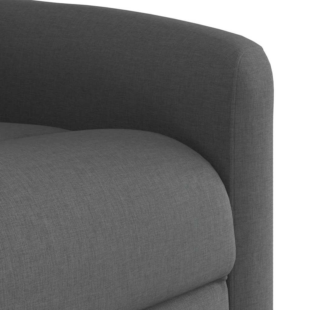 vidaXL Sillón reclinable eléctrico de tela gris oscuro