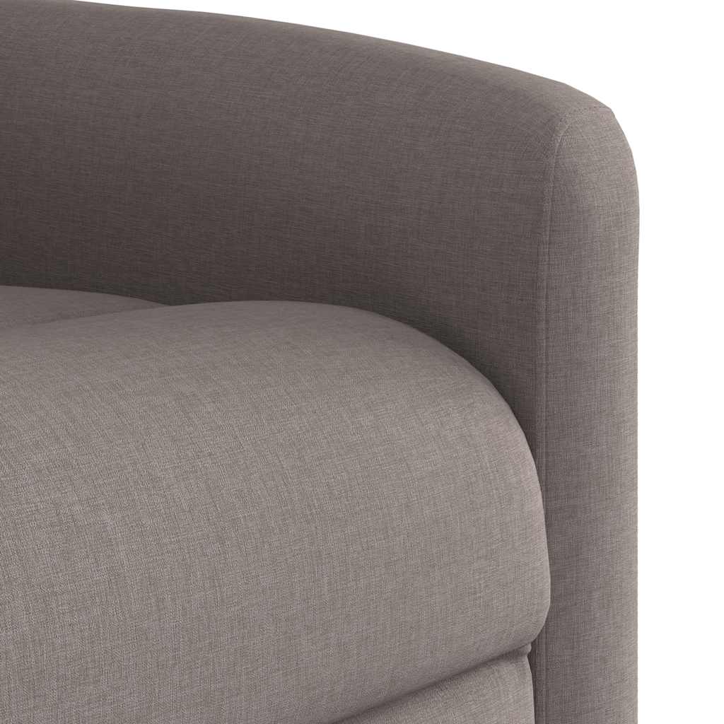 vidaXL Sillón reclinable de masaje eléctrico tela gris taupe