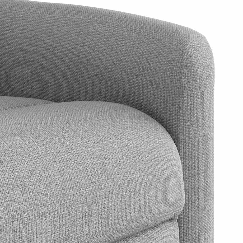 vidaXL Sillón reclinable de masaje eléctrico tela gris nube