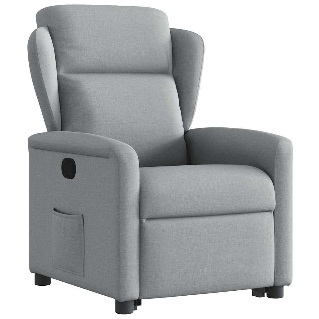 vidaXL Sillón reclinable elevable de tela gris claro