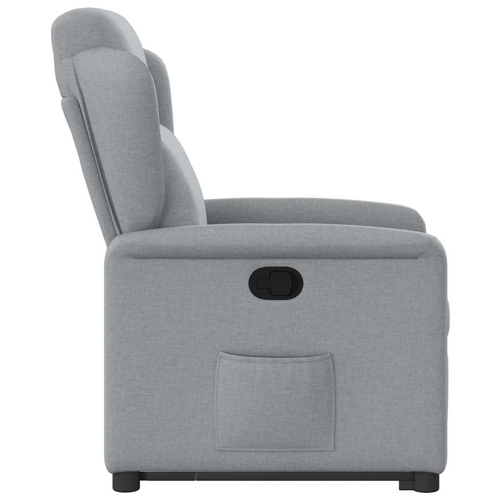 vidaXL Sillón reclinable elevable de tela gris claro