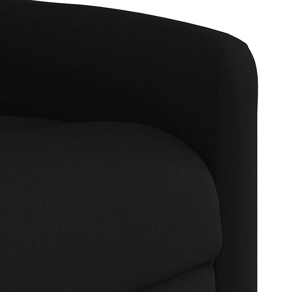 vidaXL Sillón reclinable elevable tela negro