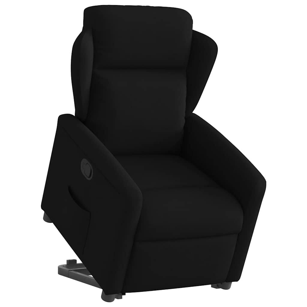 vidaXL Sillón reclinable elevable tela negro