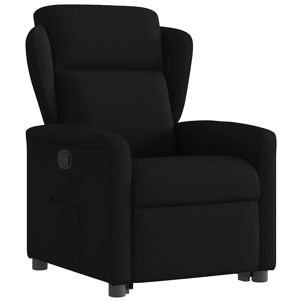 vidaXL Sillón reclinable elevable tela negro