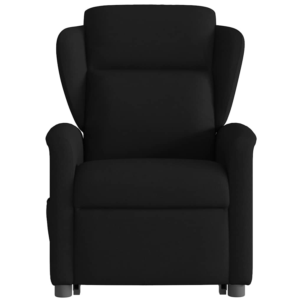 vidaXL Sillón reclinable elevable tela negro