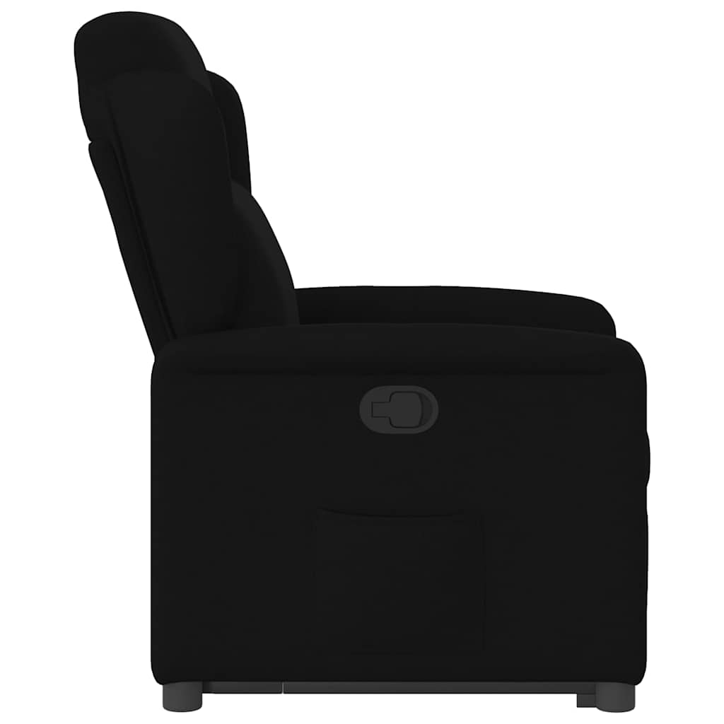 vidaXL Sillón reclinable elevable tela negro