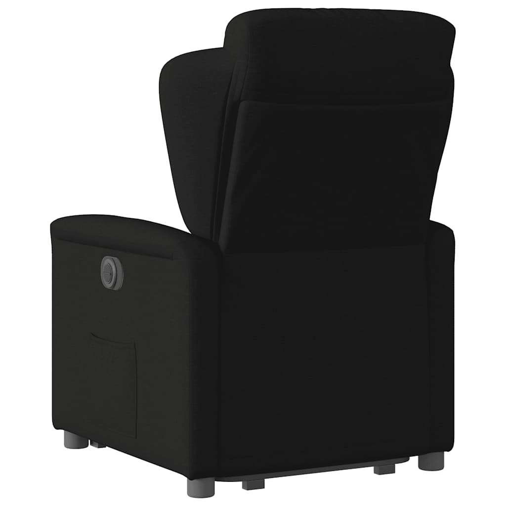 vidaXL Sillón reclinable elevable tela negro