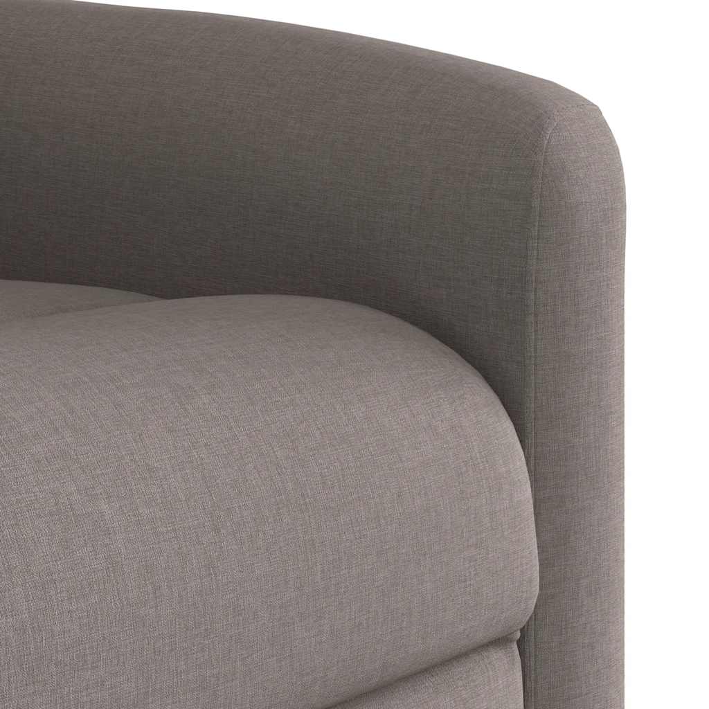 vidaXL Sillón reclinable elevable tela gris taupe