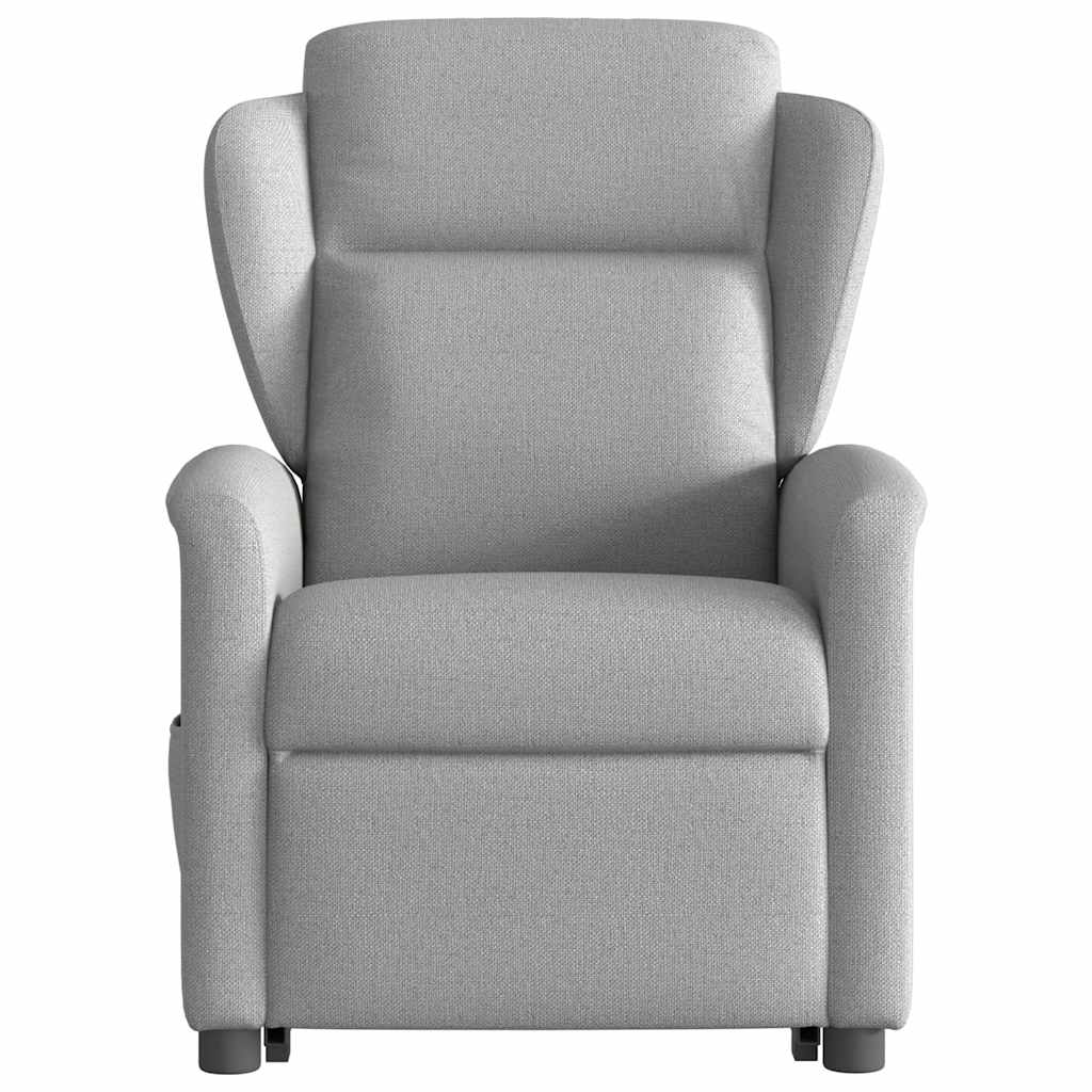 vidaXL Sillón reclinable elevable de tela gris nube