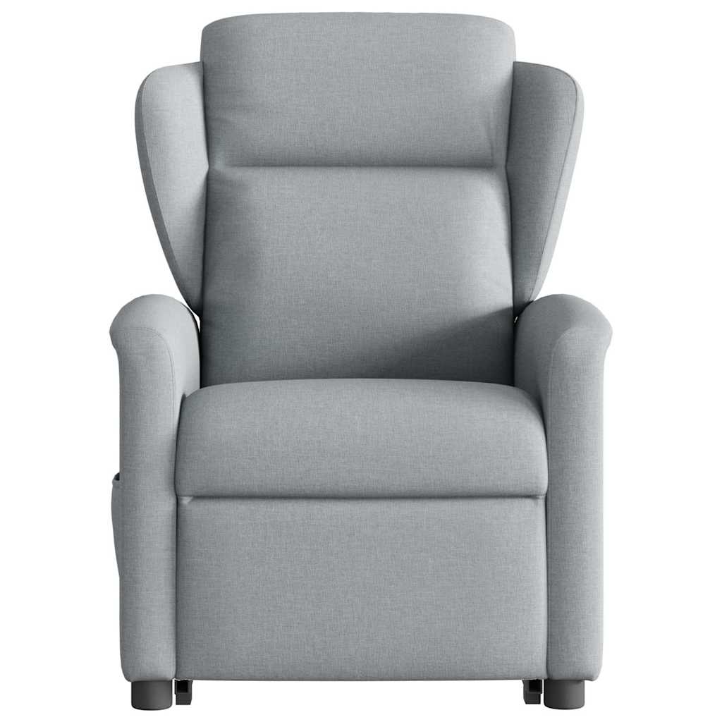 vidaXL Sillón de masaje reclinable de pie de tela gris claro