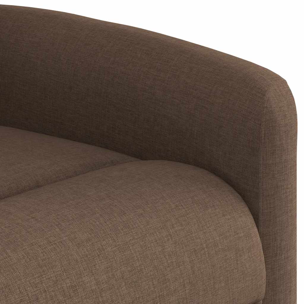 vidaXL Sillón reclinable eléctrico de tela marrón