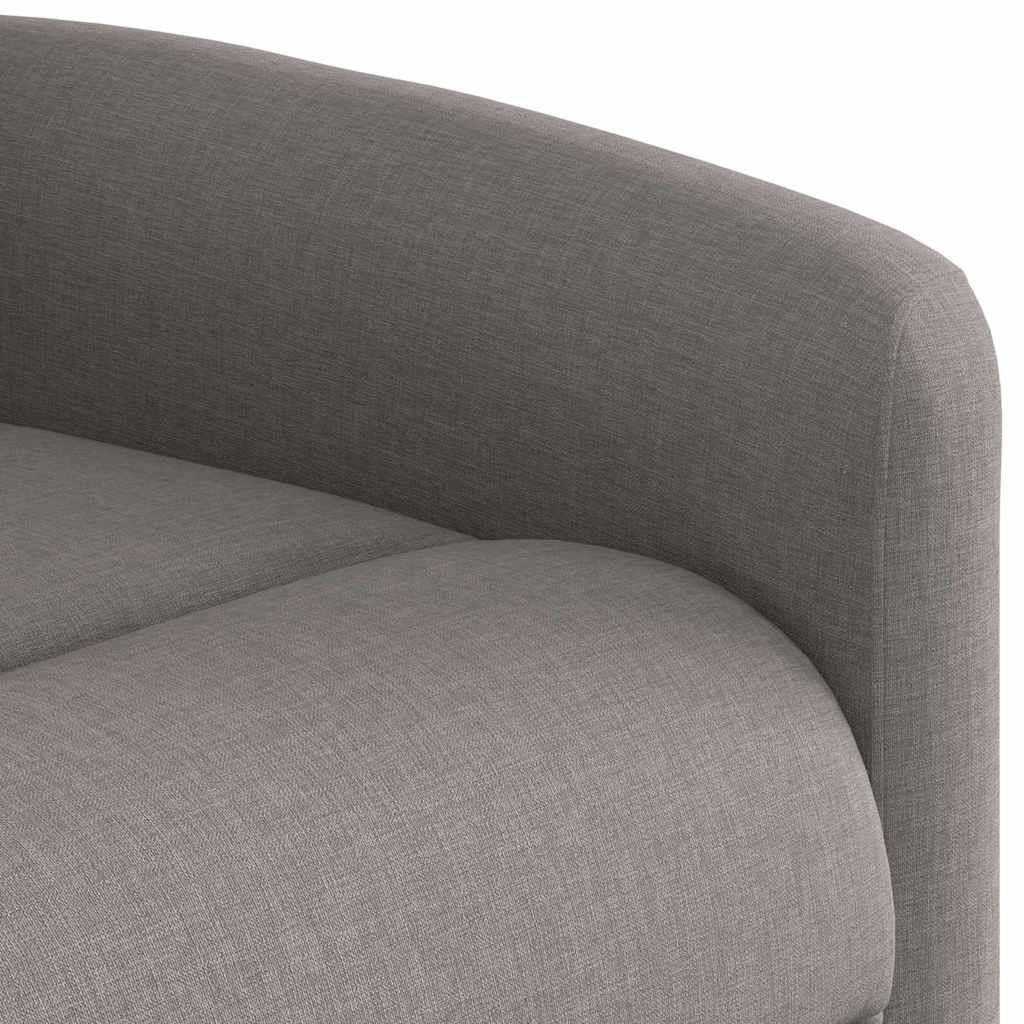 vidaXL Sillón reclinable eléctrico tela gris taupé