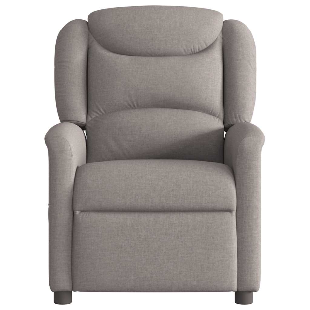 vidaXL Sillón reclinable eléctrico tela gris taupé