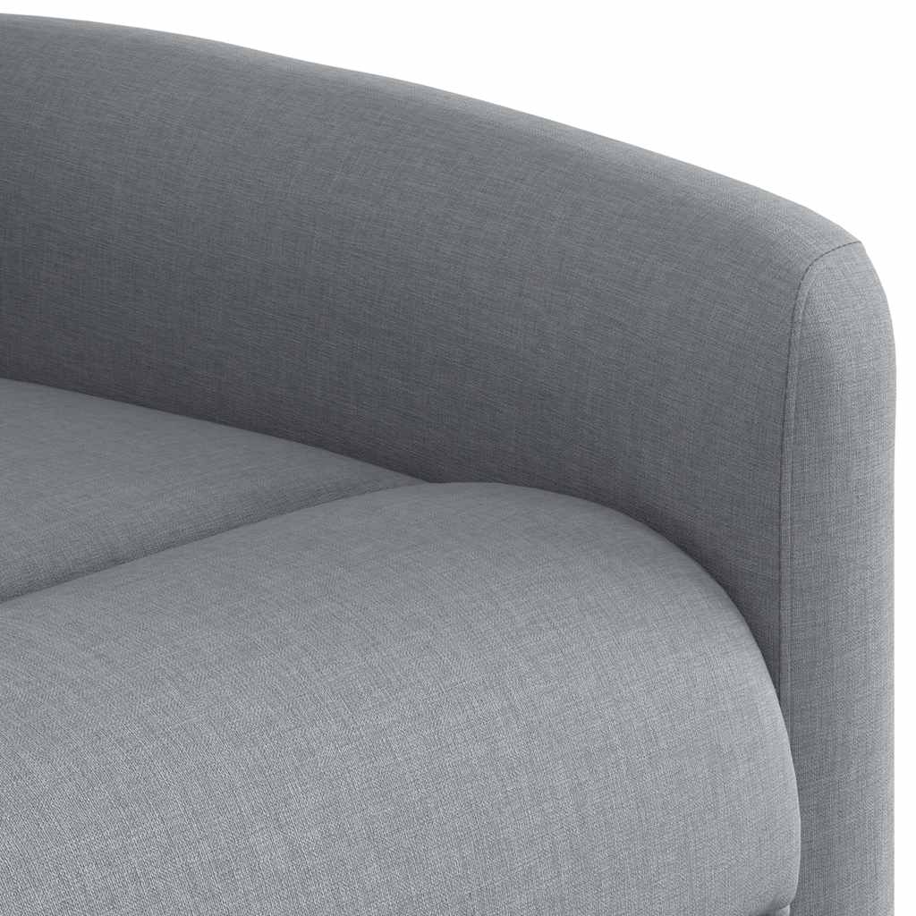 vidaXL Sillón reclinable de masaje eléctrico tela gris claro