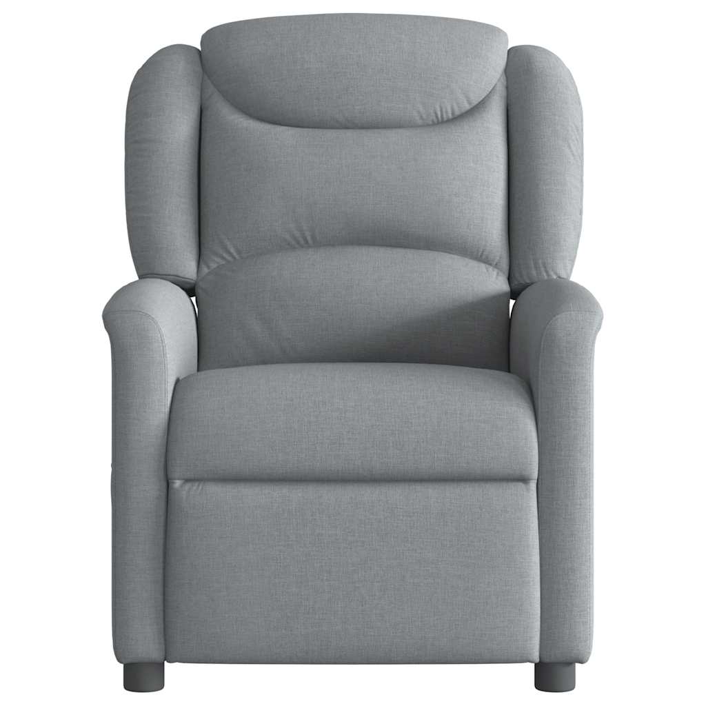 vidaXL Sillón reclinable de masaje eléctrico tela gris claro