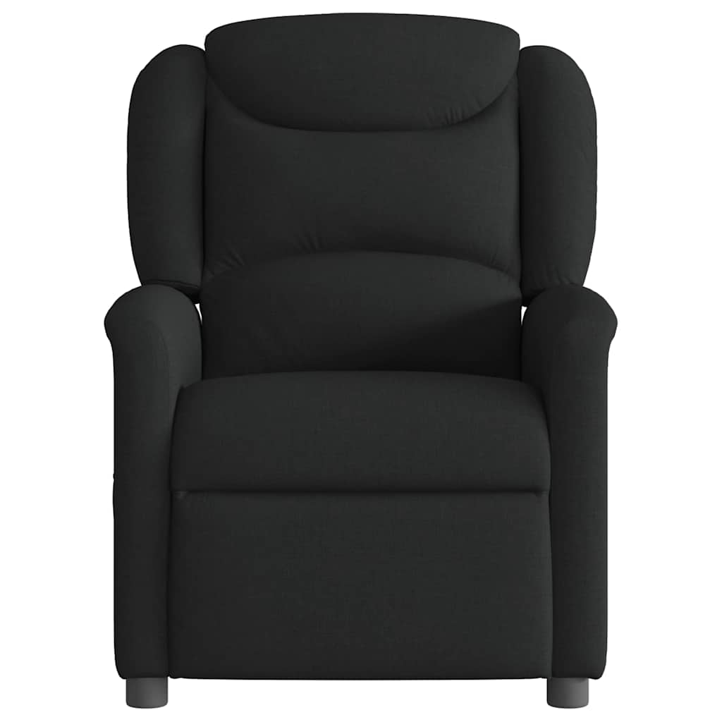 vidaXL Sillón reclinable de masaje eléctrico tela negro