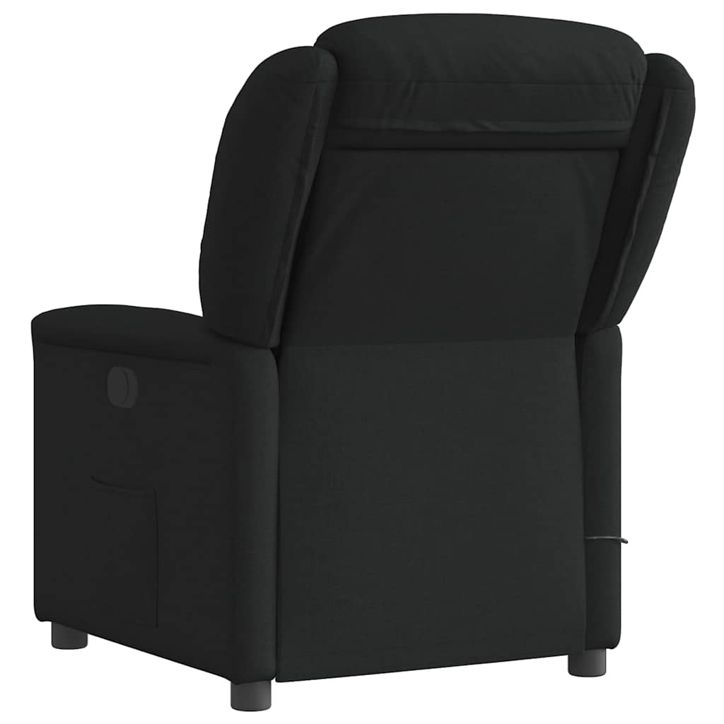 vidaXL Sillón reclinable de masaje eléctrico tela negro