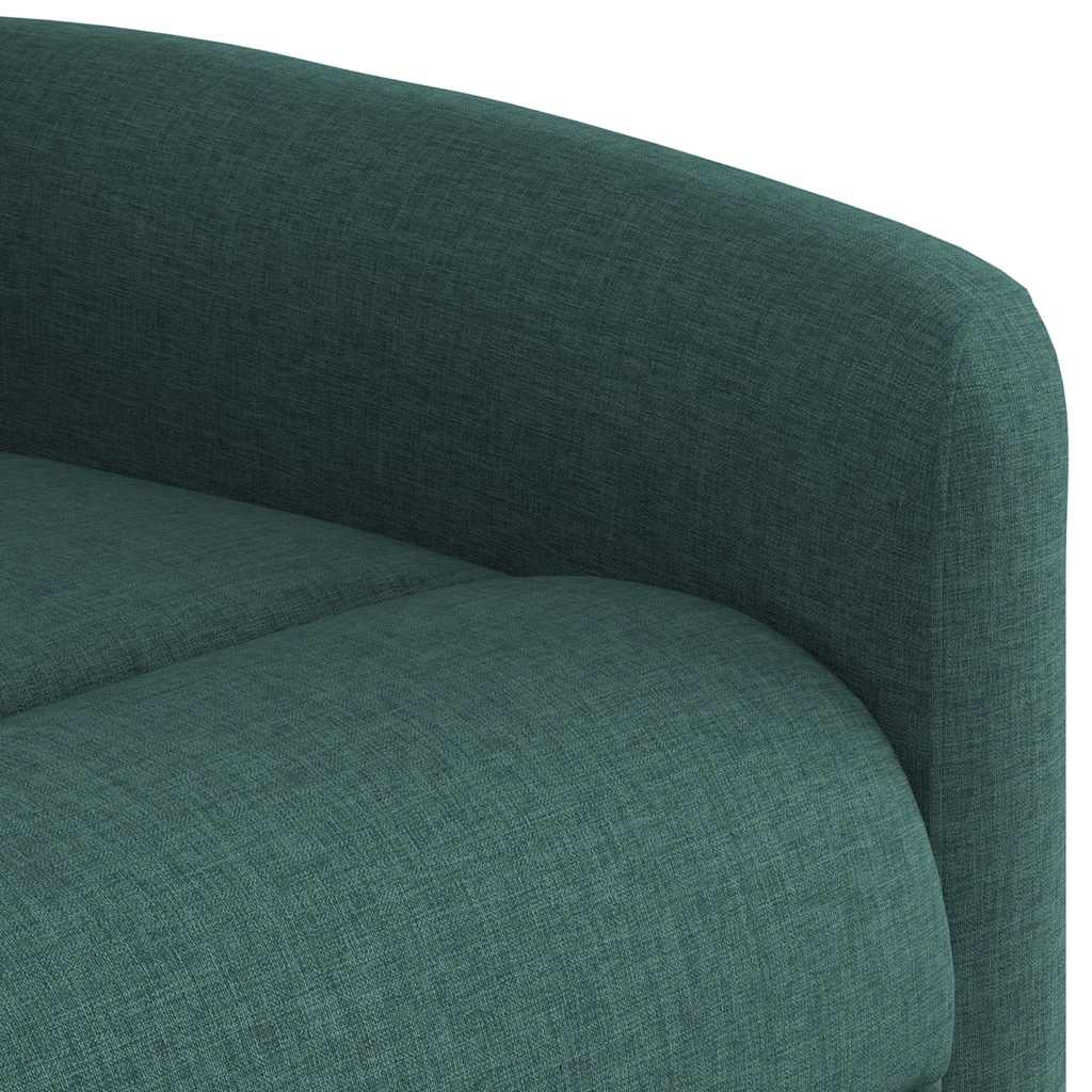 vidaXL Sillón reclinable de masaje eléctrico tela verde oscuro