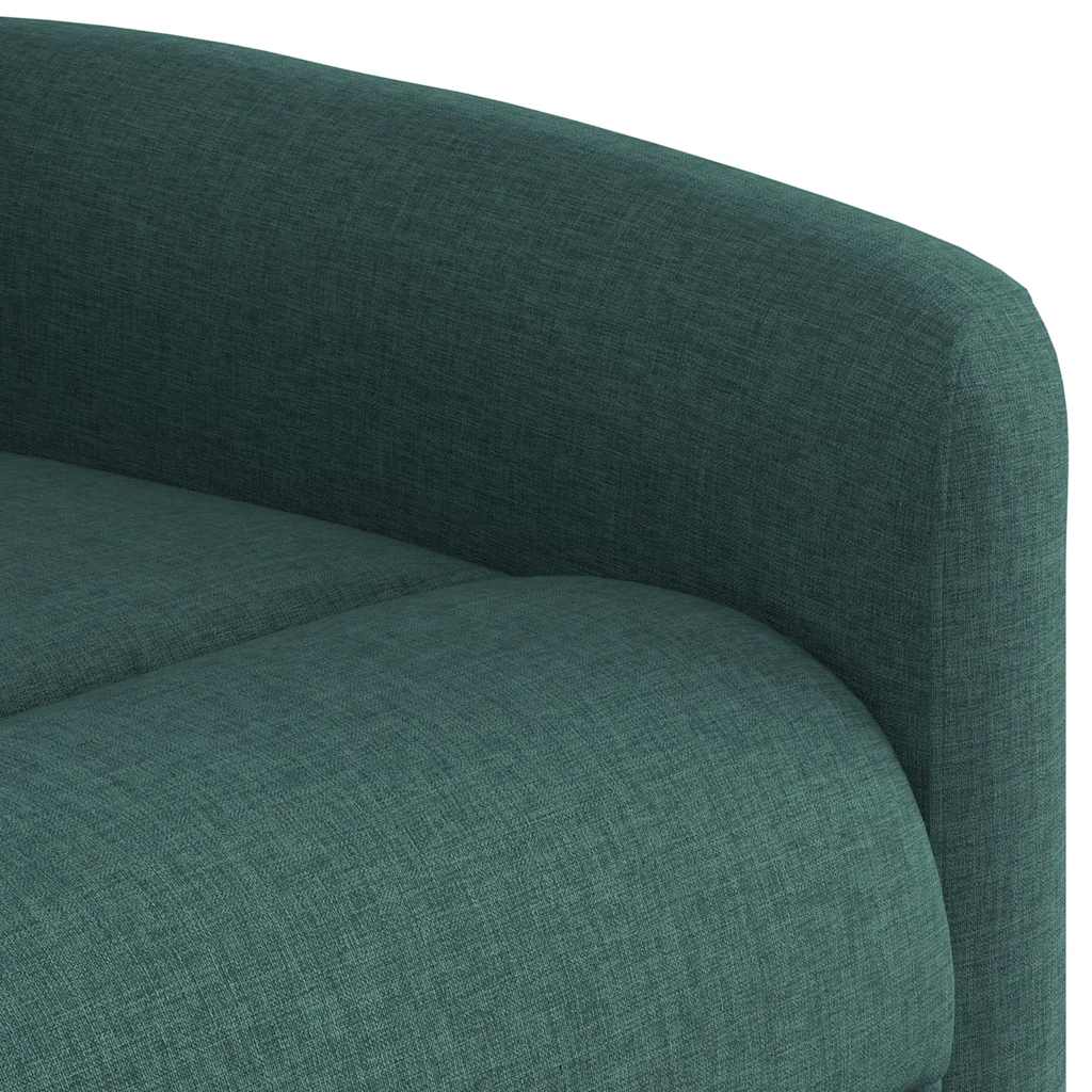 vidaXL Sillón reclinable elevable tela verde oscuro