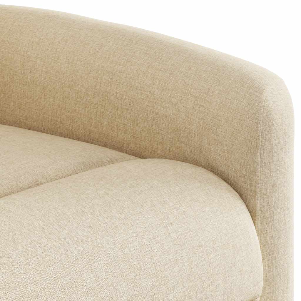 vidaXL Sillón reclinable elevable de tela color crema