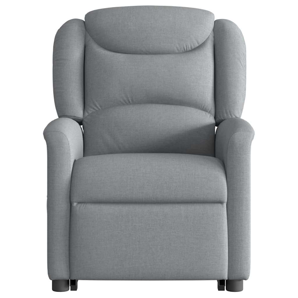 vidaXL Sillón eléctrico reclinable elevable de tela gris claro