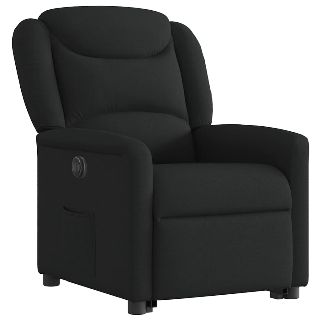 vidaXL Sillón eléctrico reclinable elevable de tela negro