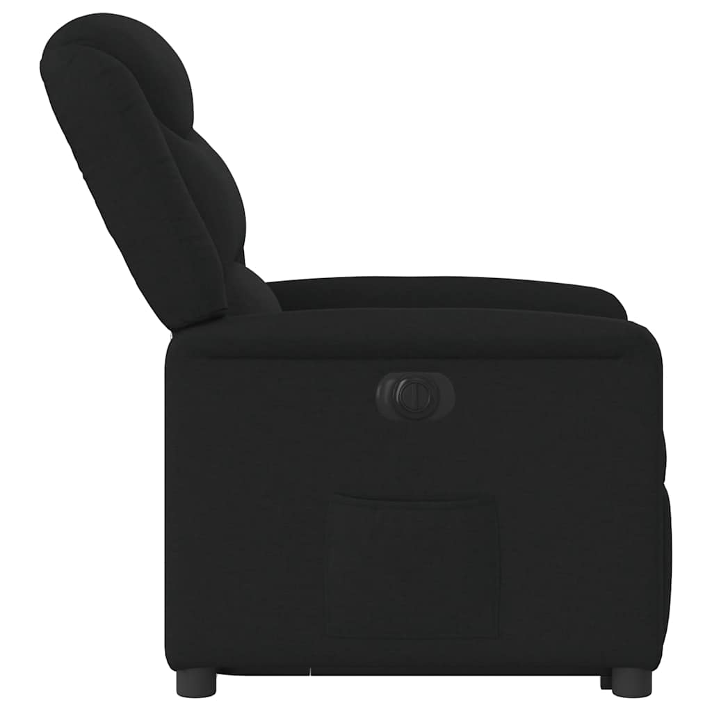 vidaXL Sillón eléctrico reclinable elevable de tela negro