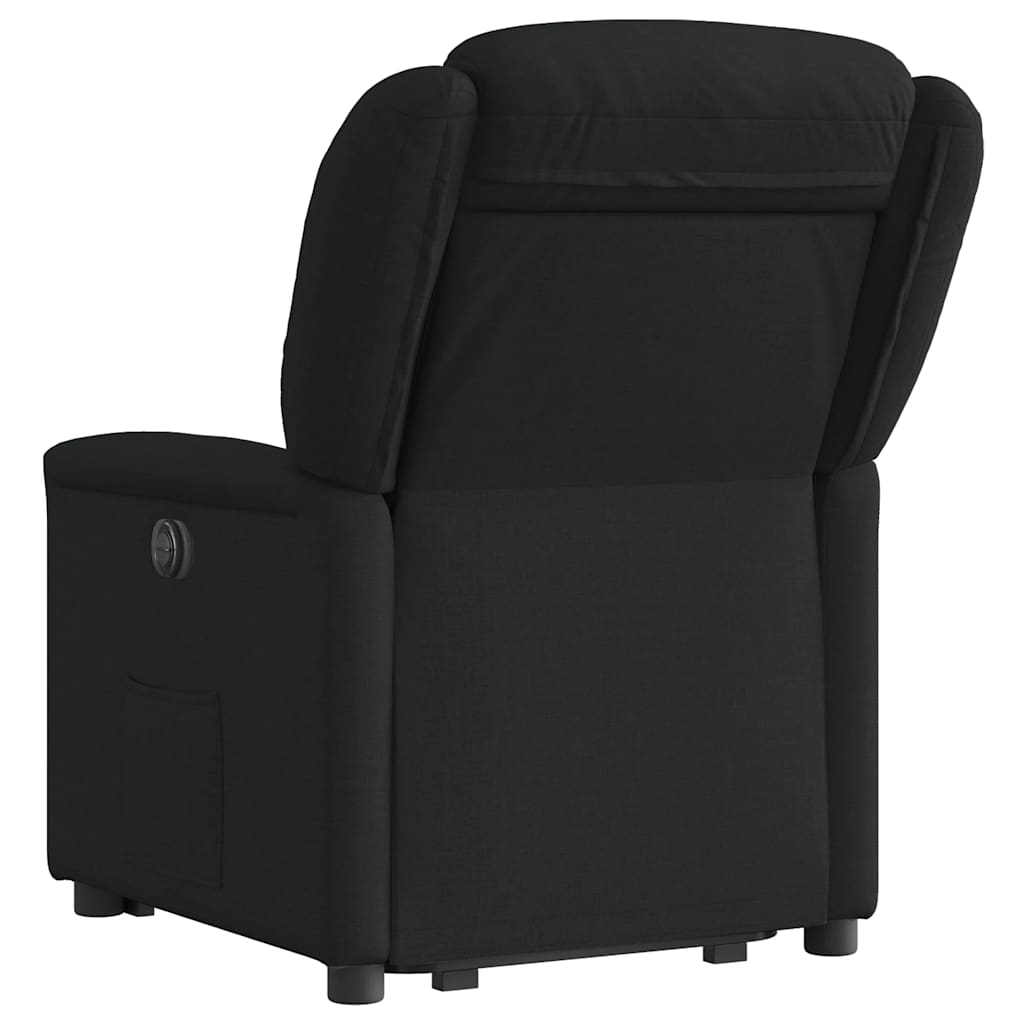 vidaXL Sillón eléctrico reclinable elevable de tela negro