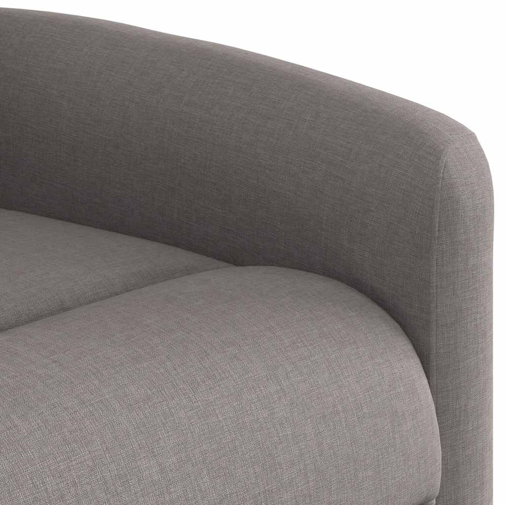 vidaXL Sillón eléctrico reclinable elevable de tela gris taupe