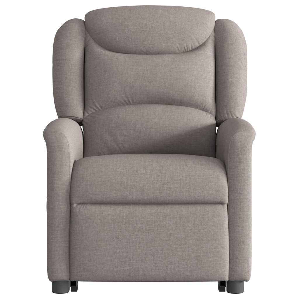 vidaXL Sillón eléctrico reclinable elevable de tela gris taupe