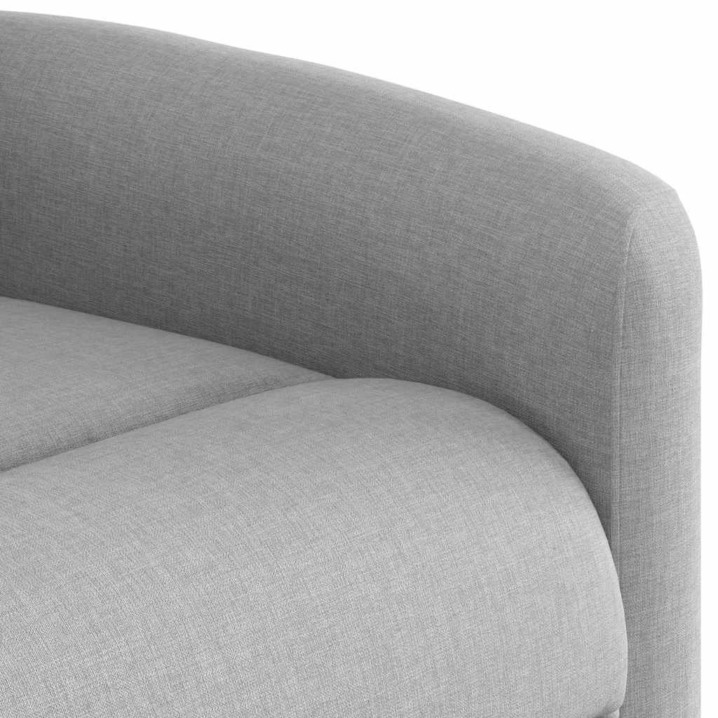 vidaXL Sillón eléctrico reclinable elevable de tela gris nube