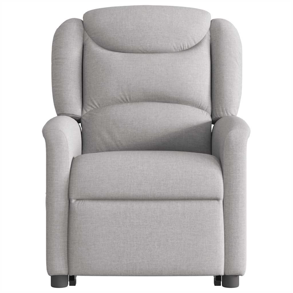 vidaXL Sillón eléctrico reclinable elevable de tela gris nube