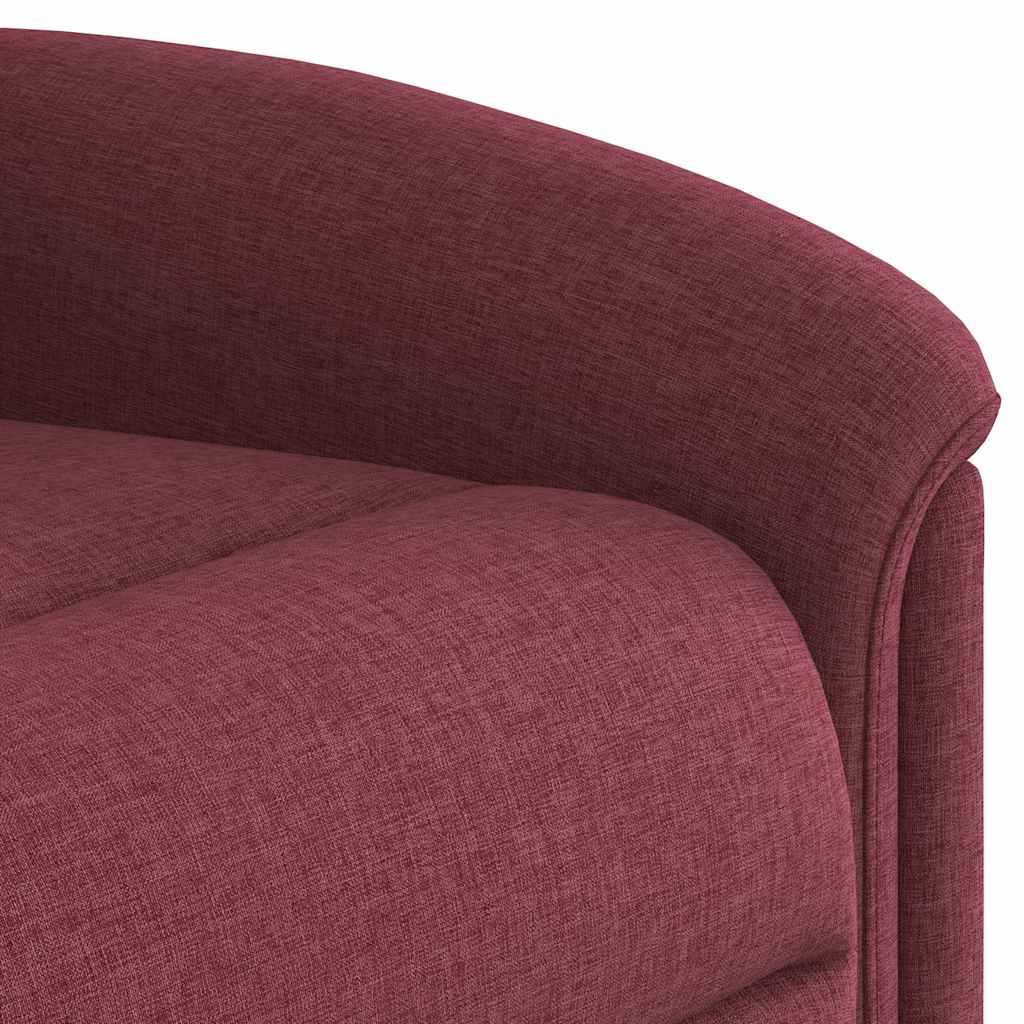 vidaXL Sillón reclinable eléctrico tela rojo tinto