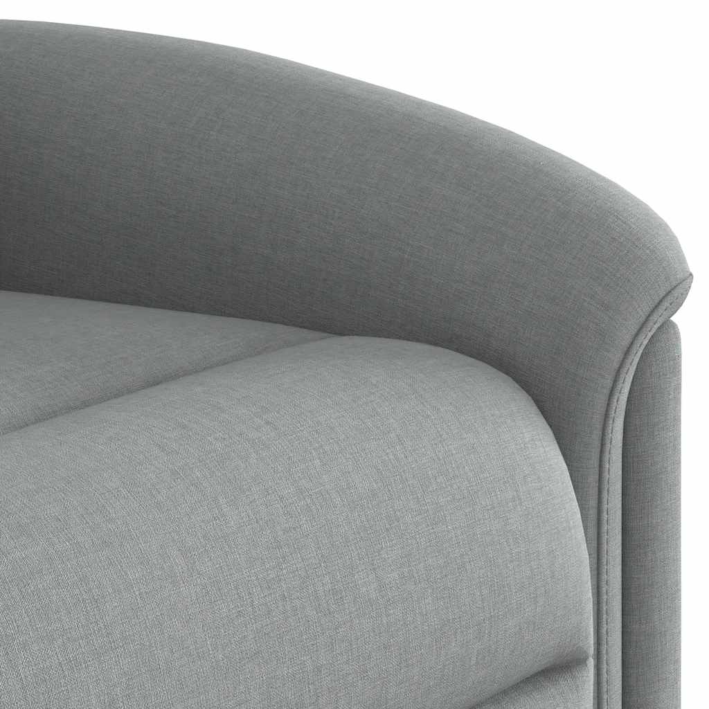 vidaXL Sillón reclinable elevable de tela gris claro