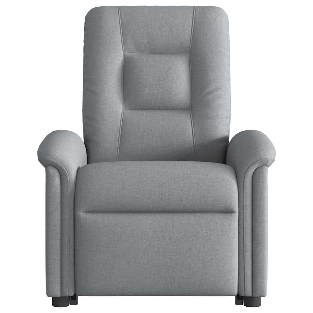 vidaXL Sillón reclinable elevable de tela gris claro