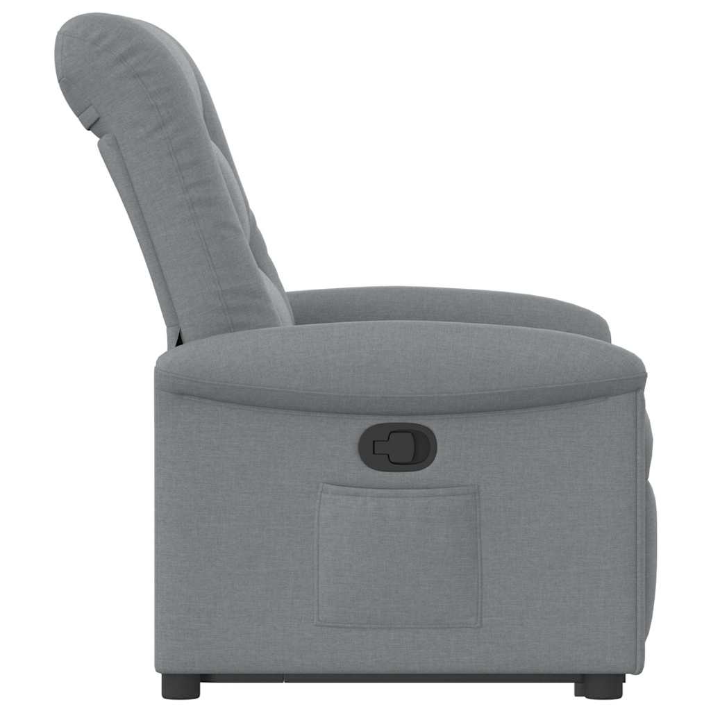 vidaXL Sillón reclinable elevable de tela gris claro