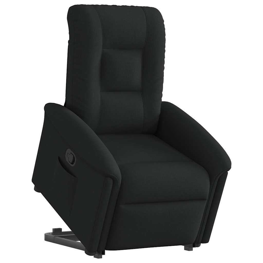 vidaXL Sillón reclinable elevable tela negro