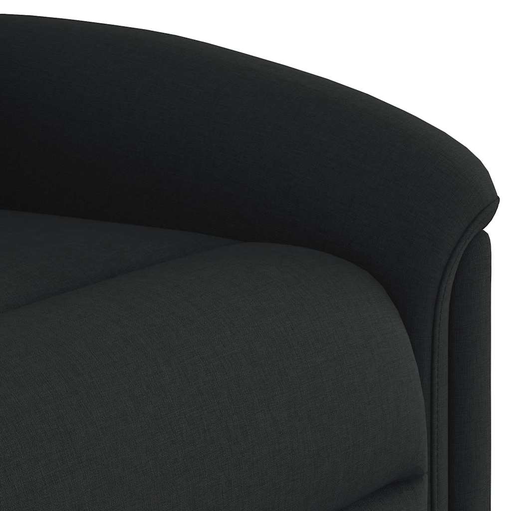 vidaXL Sillón reclinable elevable tela negro