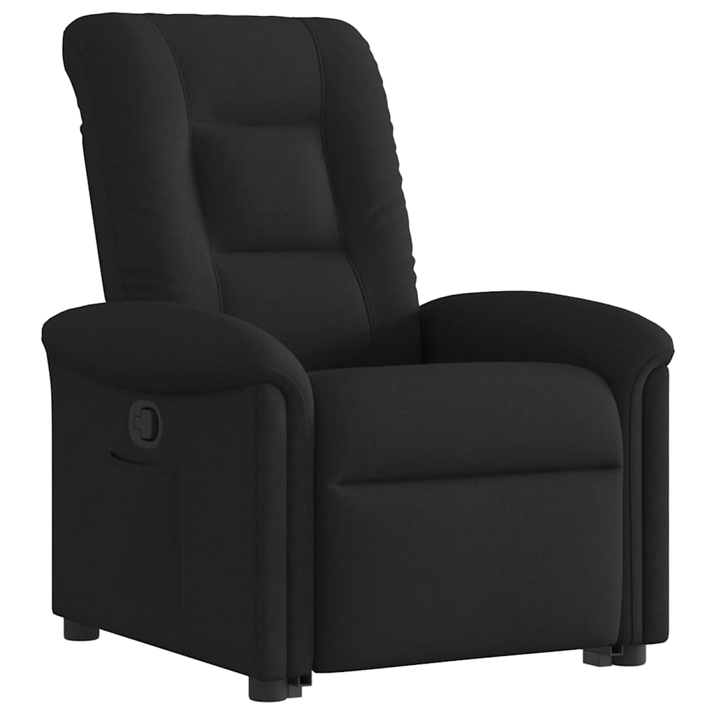 vidaXL Sillón reclinable elevable tela negro