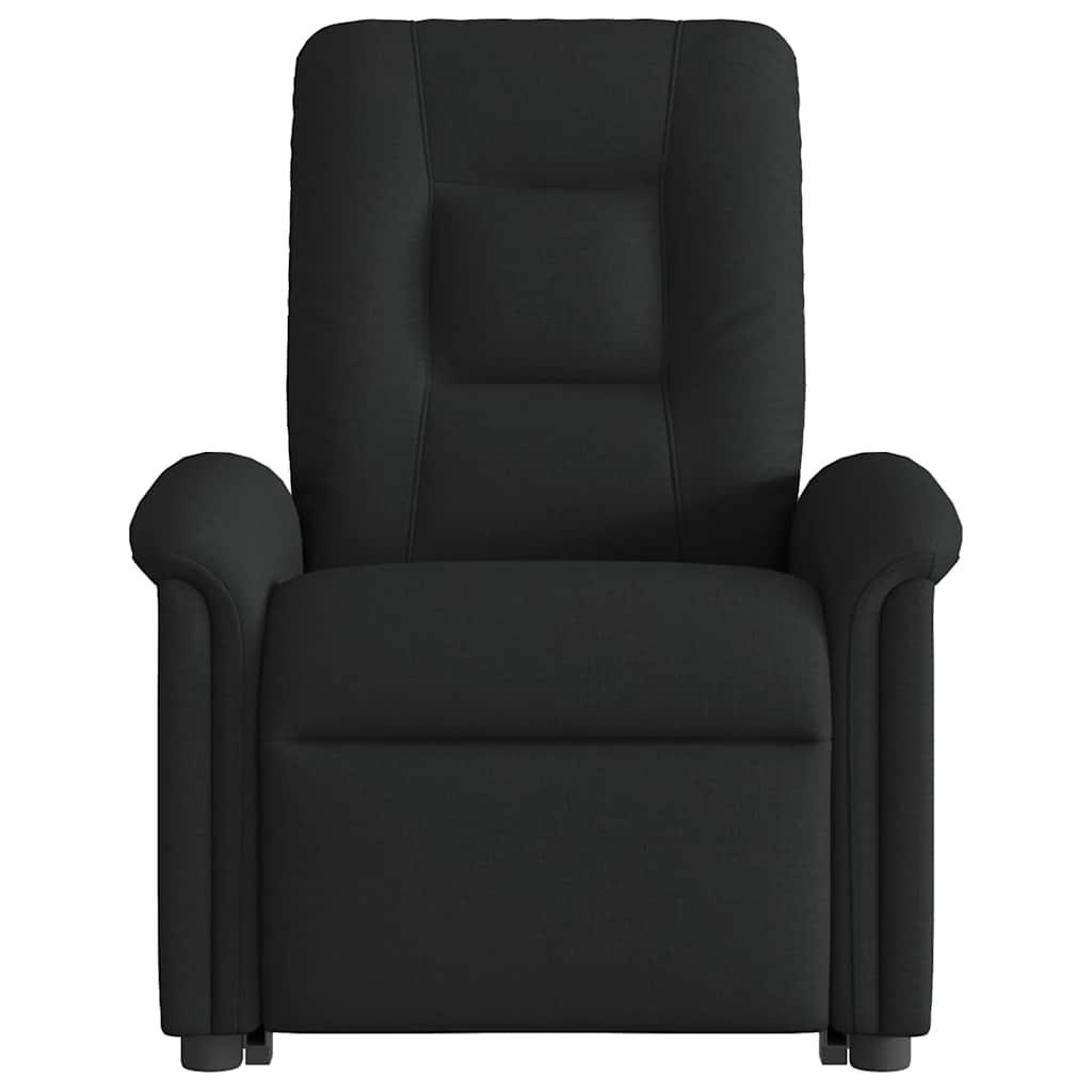 vidaXL Sillón reclinable elevable tela negro