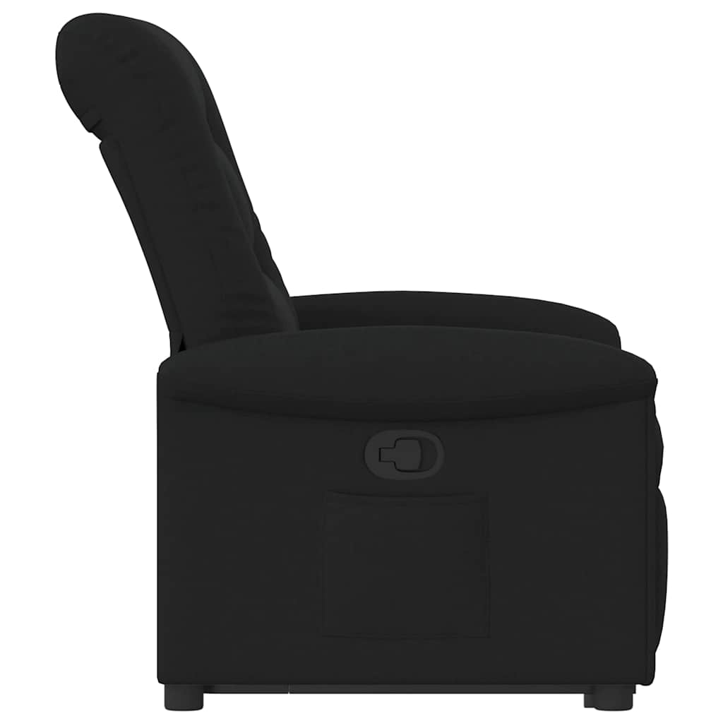 vidaXL Sillón reclinable elevable tela negro