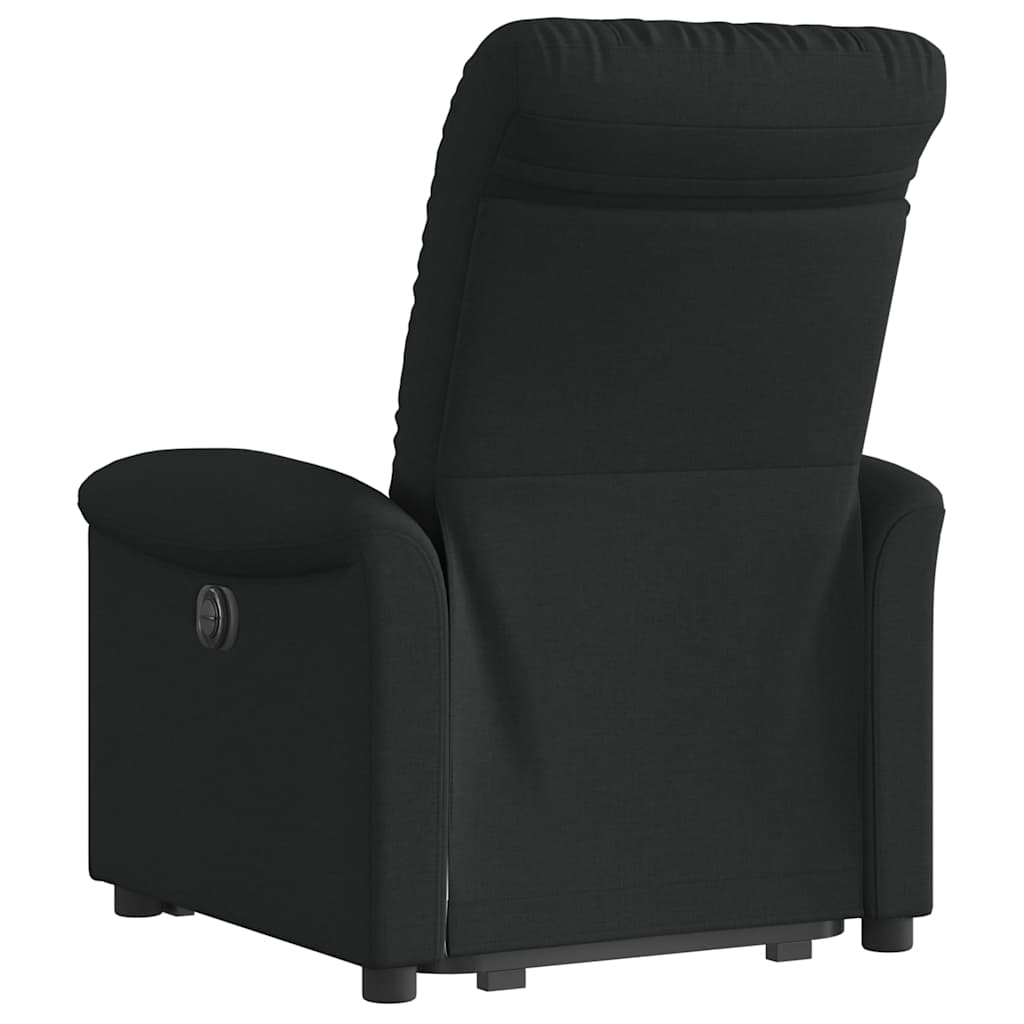 vidaXL Sillón reclinable elevable tela negro