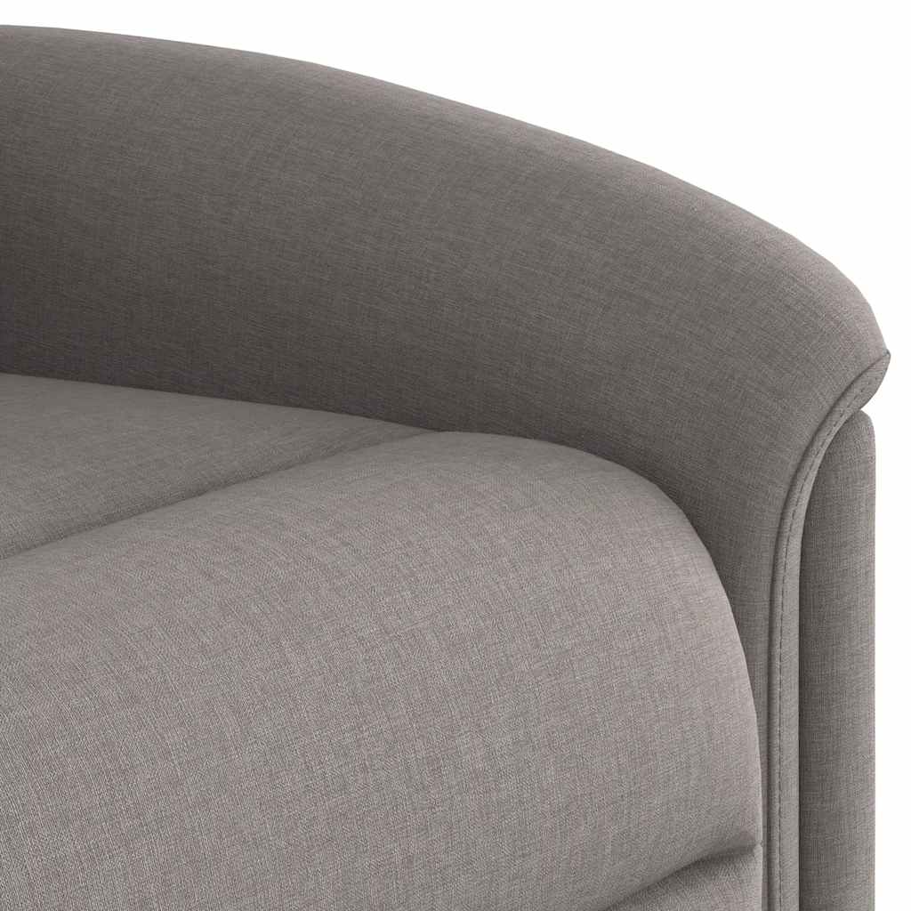 vidaXL Sillón reclinable elevable tela gris taupe