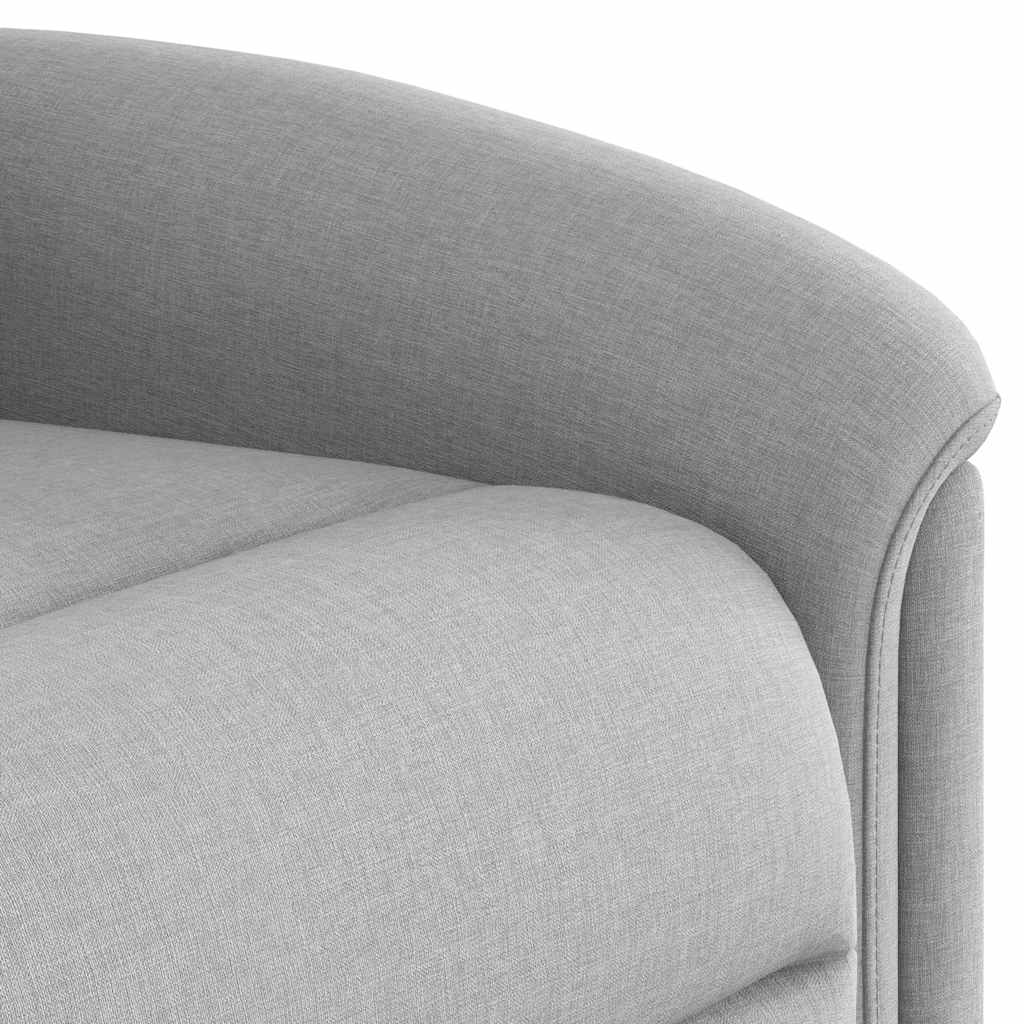 vidaXL Sillón reclinable elevable de tela gris nube