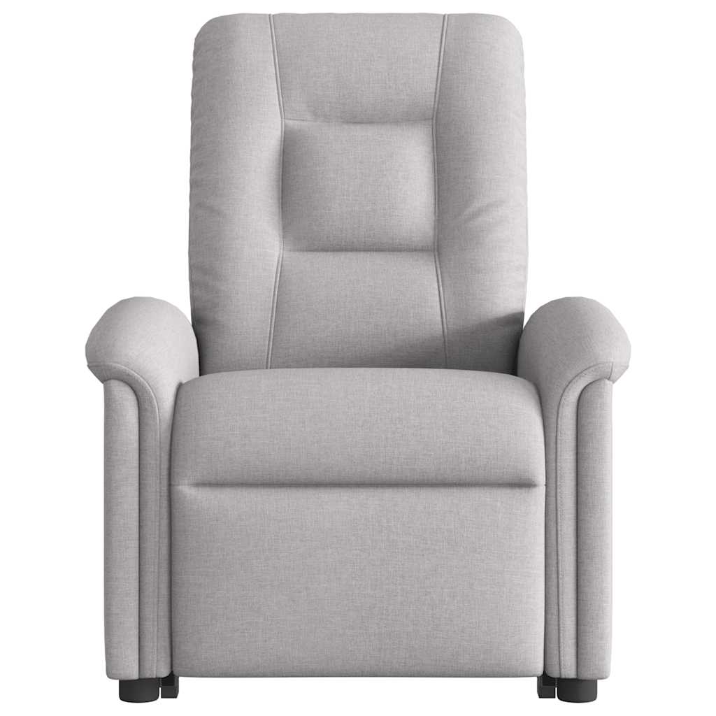 vidaXL Sillón reclinable elevable de tela gris nube