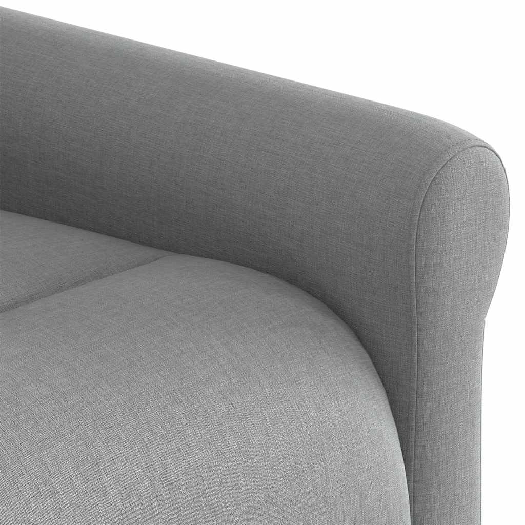 vidaXL Sillón reclinable eléctrico tela gris claro