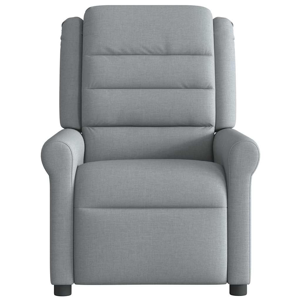 vidaXL Sillón reclinable eléctrico tela gris claro