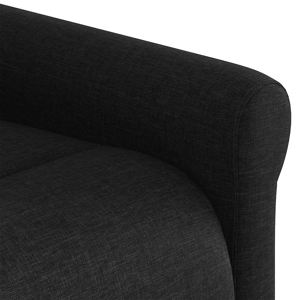 vidaXL Sillón reclinable eléctrico de tela negro